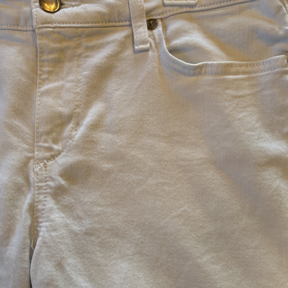 Joes Shorts Womens 29 White Denim Bermuda Length 5 Pocket Stretch Zip Fly - Picture 3 of 7
